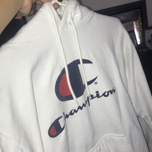 White champion hoodie